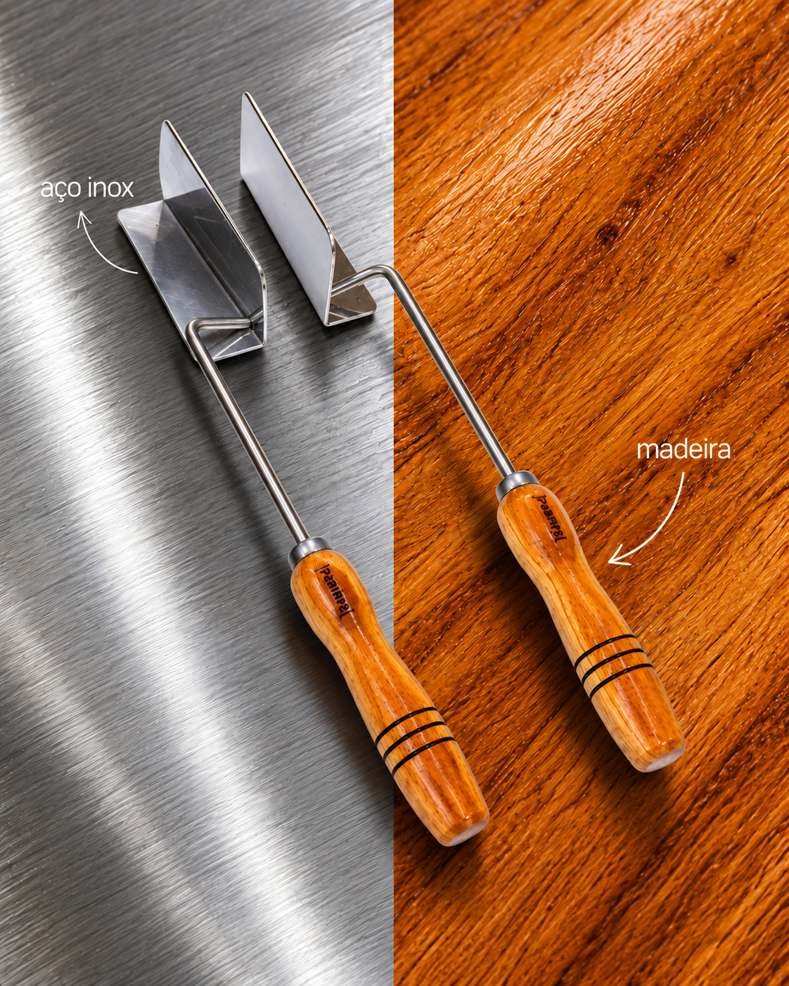 Utensílio para churrasco vertical Parimpé em aço carbono
